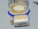 Delcampe - -BELLE TISANIERE THEIERE PORCELAINE Fleurs Feuilles Bleues Dorures Vitrine    E - Theepot