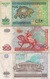 Ouzbékistan Uzbekistan : Série De 3 Billets : 200cym 1997 + 500cym 1999 + 1000cym 2001 (état : Mauvais-Bon-Moyen) - Ouzbékistan