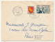FRANCE - Env. Affr Composé 12F Florian + Blason Aunis, Obl "S.H.A.P.E Paris" 4/4/1955 - Lettres & Documents