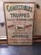 Plaque Tôle Lithographiée 1900 Truffes Ruffec Claudot-Deschandeliers (Charente) - Versicherung