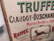 Delcampe - Plaque Tôle Lithographiée 1900 Truffes Ruffec Claudot-Deschandeliers (Charente) - Versicherung