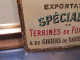Delcampe - Plaque Tôle Lithographiée 1900 Truffes Ruffec Claudot-Deschandeliers (Charente) - Seguros