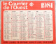 Petit Calendrier Poche 1981 Journal Le Courrier De L'Ouest Mayenne Maine Et Loire Deux Sèvres - Petit Format : 1981-90