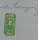 Brazil 1870 Receipt Issued In Campos Tax Stamp Emperor Pedro II 200 Réis - Covers & Documents