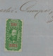 Brazil 1870 Receipt Issued In Campos Tax Stamp Emperor Pedro II 200 Réis - Storia Postale