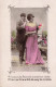 COUPLE - A L'unisson Les Fleurs Entr'ouvrent Leurs Calices - Syla - Robe Rose - Carte Postale Ancienne - Pittura & Quadri