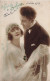 NOCES - Voeux De Bonheur - Un Couple De Jeunes Mariés - Carte Postale Ancienne - Marriages