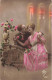 COUPLE - L'amour Dit On Est Obstiné - Flor - Colorisé - Carte Postale Ancienne - Couples