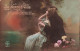 COUPLE - Au Rendez-vous - Une Femme Adossée à Son Mari - A Noyer - Colorisé - Carte Postale Ancienne - Couples