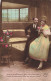 COUPLE - Aimer C'est Effeuiller à Deux Les Mêmes Roses - Nox - Colorisé  - Carte Postale Ancienne - Couples