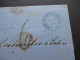 AD Preußen 18867 Auslandsbrief Blauer Stempel K1 Berlin Post Exped. 13 Nach Nuits Cote D'Or / Bahnpoststempel - Lettres & Documents