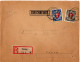 DANTZIG AFFRANCHISSEMENT COMBINE OBLITERE 1920 SUR LETTRE RECOMMANDEE POUR LA FRANCE - Covers & Documents