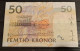 SWEDEN - 1986 50 Kronor XF Banknote As Scans - Suède