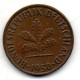 GERMANY - FEDERAL REPUBLIC, 2 Pfennig, Bronze, Year 1950-G, KM # 106 - 2 Pfennig