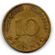 GERMANY - FEDERAL REPUBLIC, 10 Pfennig, Brass, Year 1949-J, KM # 103 - 10 Pfennig