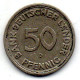 GERMANY - FEDERAL REPUBLIC, 50 Pfennig, Copper-Nickel, Year 1949-D, KM # 104 - 50 Pfennig