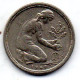 GERMANY - FEDERAL REPUBLIC, 50 Pfennig, Copper-Nickel, Year 1949-J, KM # 104 - 50 Pfennig