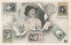 TIMBRES  - Langage Secret Du Timbre - Colorisé - Carte Postale Ancienne - Stamps (pictures)