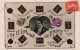 TIMBRES  - Le Langage Du Timbre - Colorisé - Carte Postale Ancienne - Stamps (pictures)