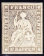 1862 2 Rp Grau, Ungebraucht Mit Originalgummi, 3 Seitig Vollrandig, Attest Rellstab - Unused Stamps