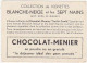 Ancienne Image / Chromo / CHOCOLAT MENIER / BLANCHE-NEIGE Et Les SEPT NAINS / N°10 - Menier