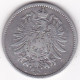 Empire. 1 Mark 1881 J Hambourg , En Argent, KM# 7 - 1 Mark