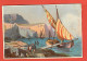 Belle Chromo, Papier Glacé, Paysage, Mer, Bâteau, Pêcheurs, Imprimeur à Identifier - Other & Unclassified