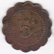 34. Hérault. Béziers. La Solidarité. Fourneaux Populaires 5 Centimes, Frappe Medaille, En Laiton - Monetary / Of Necessity