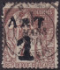 Annam & Tonkin 1888 Sc 2 Yt 2 Used Ha-Hoi Cancel Some Perf Damage - Used Stamps