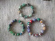 Delcampe - 3 JOLIS BRACELETS EN PORCELAINES & PIERRES - Armbanden