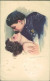 NANNI SIGNED 1910s  POSTCARD - SOLDIER KISSING WOMAN - RARE (5123) - Nanni