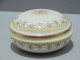 Delcampe - -JOLIE BOITE BONBONNIERE PORCELAINE LIMOGES A.F Décor Fleurs éventails Vintage    E - Limoges (FRA)