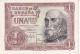 BILLETE DE ESPAÑA DE 1 PTA DEL AÑO 1953 SERIE Q SIN CIRCULAR (UNC) (BANKNOTE) - 1-2 Peseten