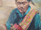 Delcampe - Tableau Homme Marchand De Volailles Indonesie Signé - Oils