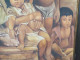 Delcampe - Tableau Portrait Enfants Fratrie Indonésie Signature à Identifier - Oils