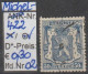 1936 - BELGIEN - FM/DM "Staatswappen" 50 C Blau - O Gestempelt - S.Scan (422o 01-03 Be) - 1929-1937 Heraldischer Löwe