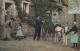 METIERS - Une Visite à La Ferme - Colorisé - Carte Postale Ancienne - Paysans