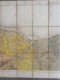 Delcampe - CALVADOS 14 - BAUDRY ET Cie ÉDITEUR Carte Géologique Ancienne Colorisée Sur Toile De La Région De CAEN - Cartes Topographiques