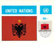 UNITED NATION CARTE MAXIMUM   DRAPEAU FLAG - ALBANIA - Sonstige & Ohne Zuordnung