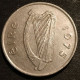 IRLANDE - EIRE - 10 PENCE 1975 - Grand Module - KM 23 - Poisson Saumon - IRELAND - Irland