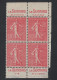 BLOC DE 4 TIMBRES NEUF ** ISSU DE CARNET Au TYPE SEMEUSE LIGNÉE N° 199 Avec BANDE PUB LE SECOURS ACCIDENTS VIE INCENDIE - Unused Stamps