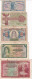 LOTE DE 5 BILLETES DIFERENTES REPUBLICA ESPAÑOLA 50 CENTIMOS 1-2-5 Y 10 PESETAS AÑOS 1935 A 1938 - Autres & Non Classés