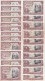 22 BILLETES DE ESPAÑA DE 1 PTA DEL AÑO 1953 CON TODAS LAS SERIES DIFERENTES (BANKNOTE) - 1-2 Pesetas