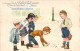 Publicité - Souvenir De La Belle Jardinière - Succursale D'Angers - Enfants Jouant Aux Billes - Carte Postale Ancienne - Publicité