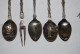 C165 5 Cuillères - Métal - Souvenir - Wenduine - Namur ... - Spoons