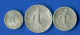 3  Pieces  Arg  1905  2 Fr + 1 Fr + 50 Cents - Other & Unclassified