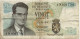 Billet Royaume De Belgique Vingt Francs 20 Francs Usagé 1964 - Other & Unclassified