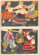 Estonie (Kirjastus, Eesti) Illustration V. Tolli: Folklore, Lot De 2 Cartes (Muhu, Saaremaa) - Estland