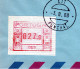 Island Iceland ATM 1 02 / 2400 On Poste Restante 23.7.88 Keflavik To Portugal 27$0 Funchal 3.8.88 / Frama Etiquetas - Automatenmarken (Frama)