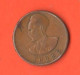 Etiopia 5 Cents 1944 Haile Selassie Ethiopia Copper Coin - Aethiopien